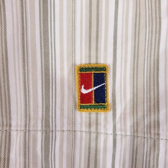 Vintage Nike Mens XL Challenge Court Tennis Shorts Striped Sampras Agassi Cotton - Picture 8 of 16